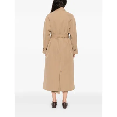 A.p.c. A. P.c. Belted Double-breasted Trench Coat In Neutral