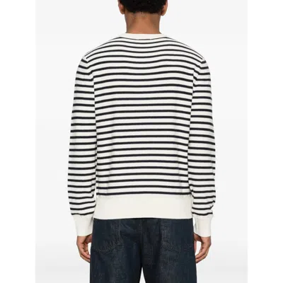 Apc Pull Paul Striped Sweater In Black