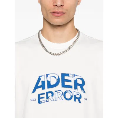 Ader Error Logo-embroidered T-shirt In White