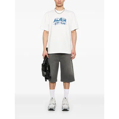 Ader Error Logo-embroidered T-shirt In White