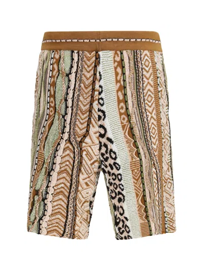 Laneus Patterned Drawstring Shorts In Multi
