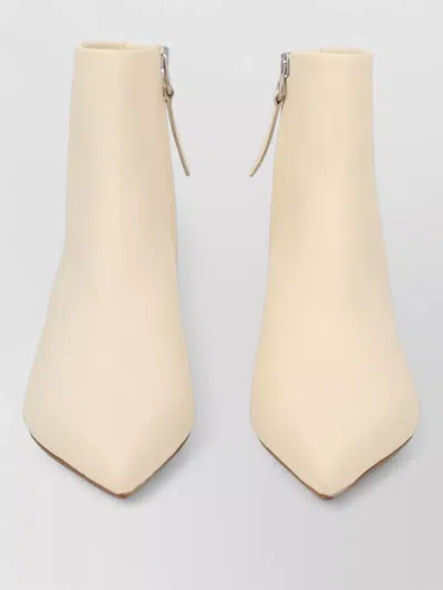 Aeyde Sofie Boots Pointed Toe Kitten Heel In Neutral