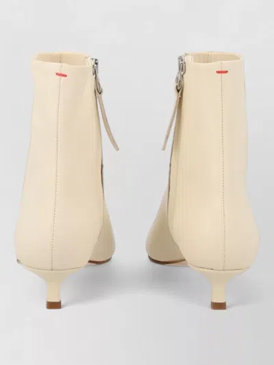 Aeyde Sofie Boots Pointed Toe Kitten Heel In Neutral
