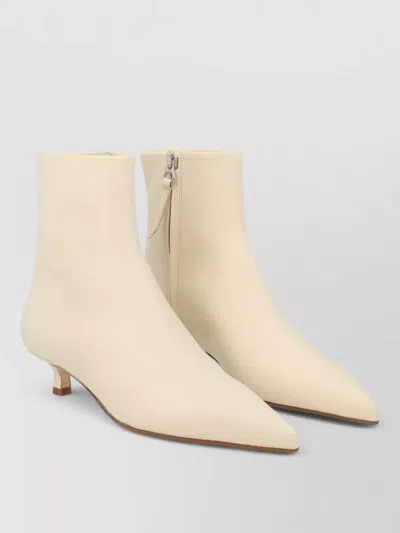 Aeyde Sofie Boots Pointed Toe Kitten Heel In Neutral