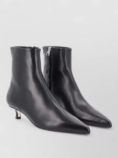Aeyde Sofie Kitten Heel Pointed Toe Ankle Boots In Black