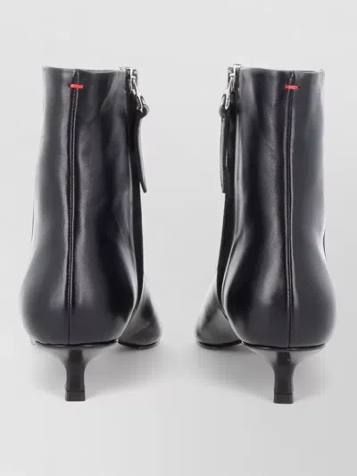 Aeyde Sofie Kitten Heel Pointed Toe Ankle Boots In Black