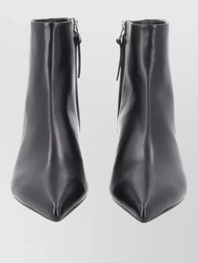 Aeyde Sofie Kitten Heel Pointed Toe Ankle Boots In Black