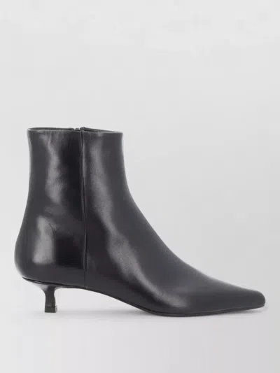 Aeyde Sofie Kitten Heel Pointed Toe Ankle Boots In Black