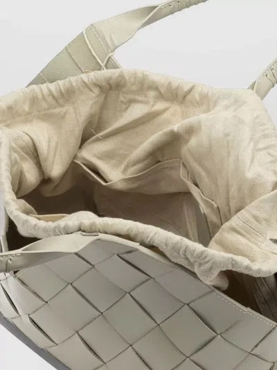 Dragon Diffusion Woven Shoulder Bag Featuring Top Handle In Green