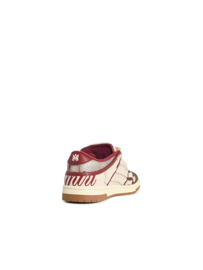 Amiri Brown Xl Skel Top Low Cow Leather Sneakers In Multi