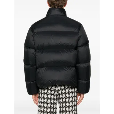 Amiri Bones Patch High Collar Puffer Jacket In Black
