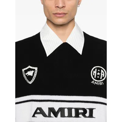 Amiri Long-sleeved Knitted Pullover In Black
