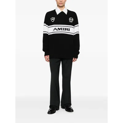 Amiri Long-sleeved Knitted Pullover In Black