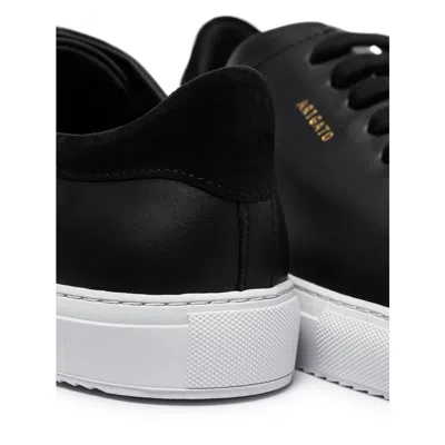 Axel Arigato 90 Clean Black Low Top Sneakers With Logo Lettering On The Side In Leather Man In Multi