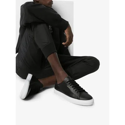 Axel Arigato 90 Clean Black Low Top Sneakers With Logo Lettering On The Side In Leather Man In Multi