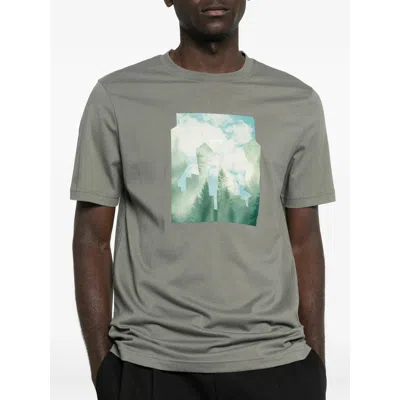 Hugo Boss Graphic T-shirt In Gray