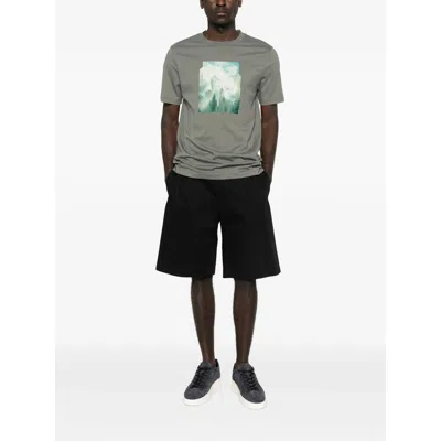 Hugo Boss Graphic T-shirt In Gray
