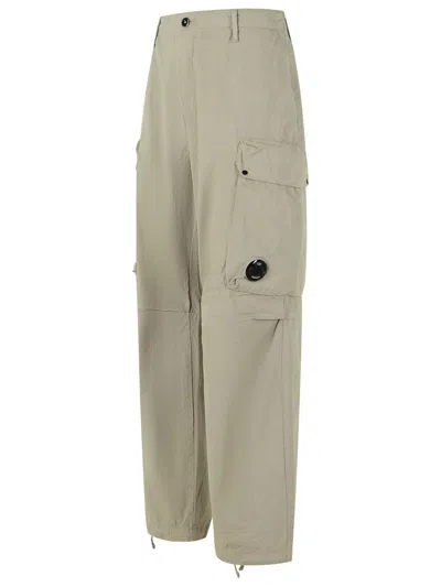 C.p. Company C.p.company Silver Blue Cotton Cargo Pants In Neutral