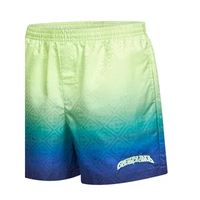 Casablanca Gradient Monogram Pattern Shorts With Sophisticated Waistband For Men In Multi