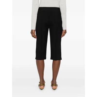 Chloé Tailored Wool Crepe Capri Pants In Black