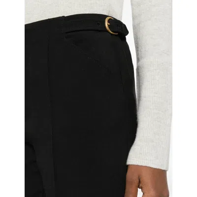 Chloé Tailored Wool Crepe Capri Pants In Black