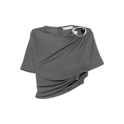 Christopher Esber Draped Top In Gray
