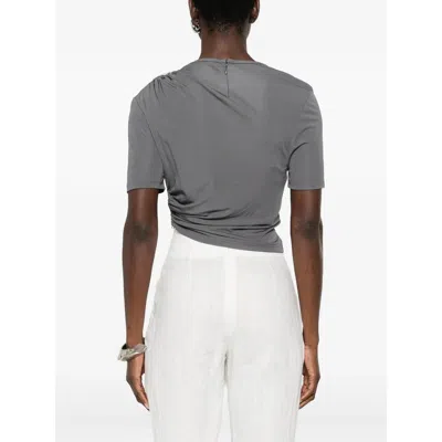 Christopher Esber Draped Top In Gray