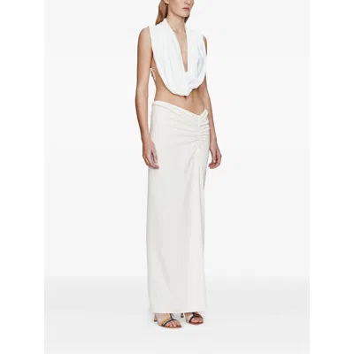 Christopher Esber Side Ruched Skirt In Neutral