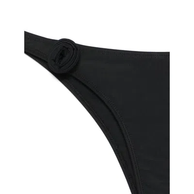 Coperni Rosette Tie Bikini Bottom In Black