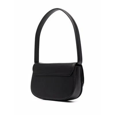 Diesel Mini Shoulder Bag In Soft Nappa Leather With Logo Detail In Black