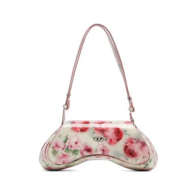 Diesel White And Pink Play Polyurethane Handbag In Neutral