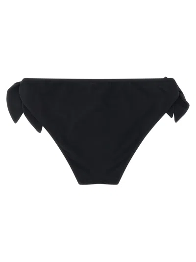 Dolce & Gabbana Swimwear Black Side-tie Bikini Bottom Dg Logo In Black