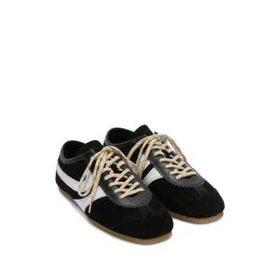 Dries Van Noten Elisabetta Franchi Blue Cotton Lyocell Jeans In Animal Print