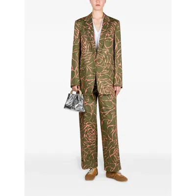 Dries Van Noten Women Beige Low-top Sneakers With Two-tone Lace-up In Suede Woman In Multi