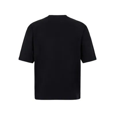 Dsquared2 Logo-embroidered T-shirt In Black