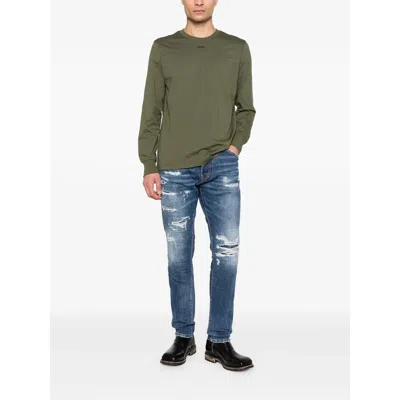Dsquared2 Teddy Distressed Jeans In Blue