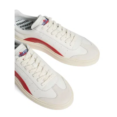 Dsquared2 Premium Leather Lace-up Sneakers For Men In Multi