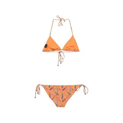 Etro Orange Bikini Set In Brown