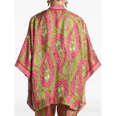 Etro Paisley Foliage Silk Twill Jacket In Multi