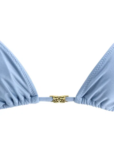 Ganni String Bikini Top In Blue