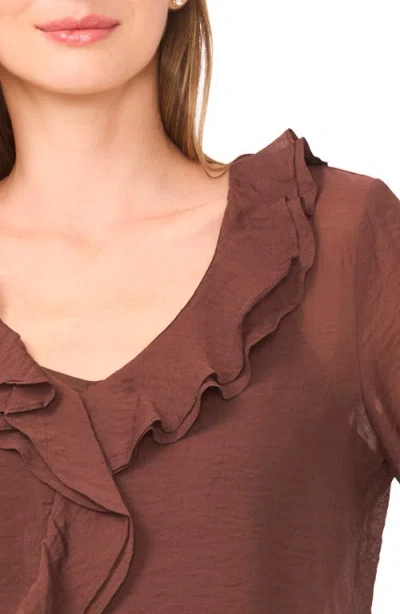 Halogen ® Ruffle Top In Brown