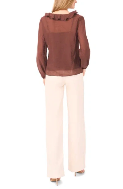 Halogen ® Ruffle Top In Brown