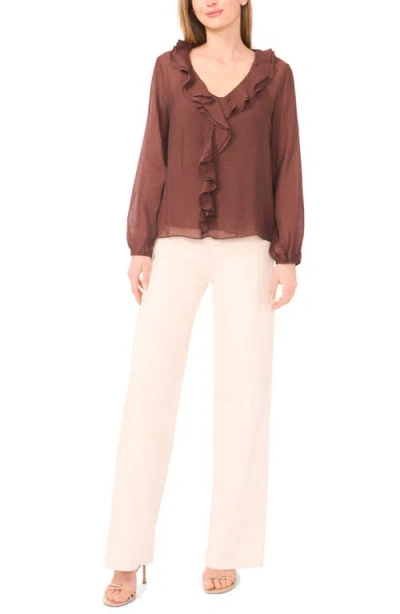 Halogen ® Ruffle Top In Brown