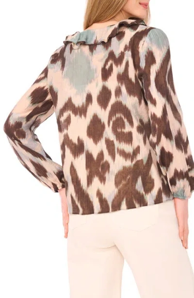 Halogen ® Ruffle Top In Brown