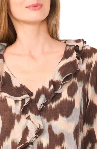 Halogen ® Ruffle Top In Brown