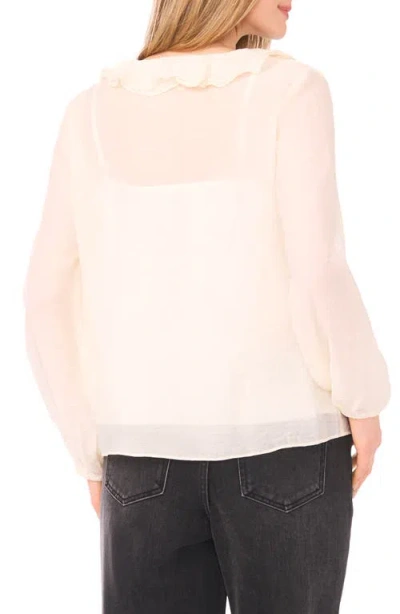 Halogen ® Ruffle Top In White