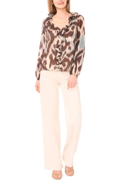 Halogen ® Ruffle Top In Brown
