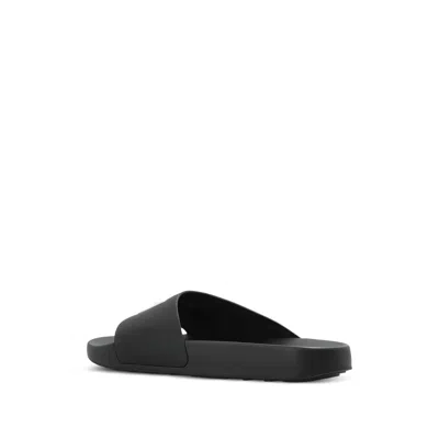 Givenchy Label Flat Mules In Black Rubber Women In Black