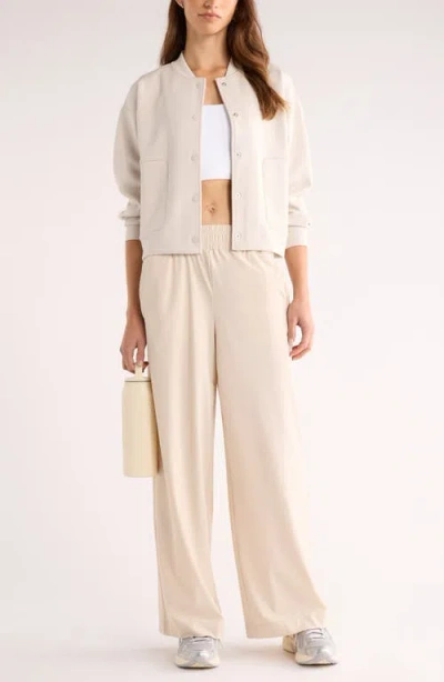 Zella Luxe Snap Front Jacket In White