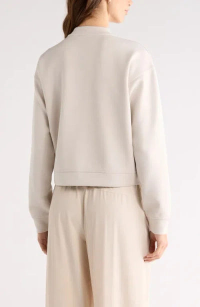 Zella Luxe Snap Front Jacket In White